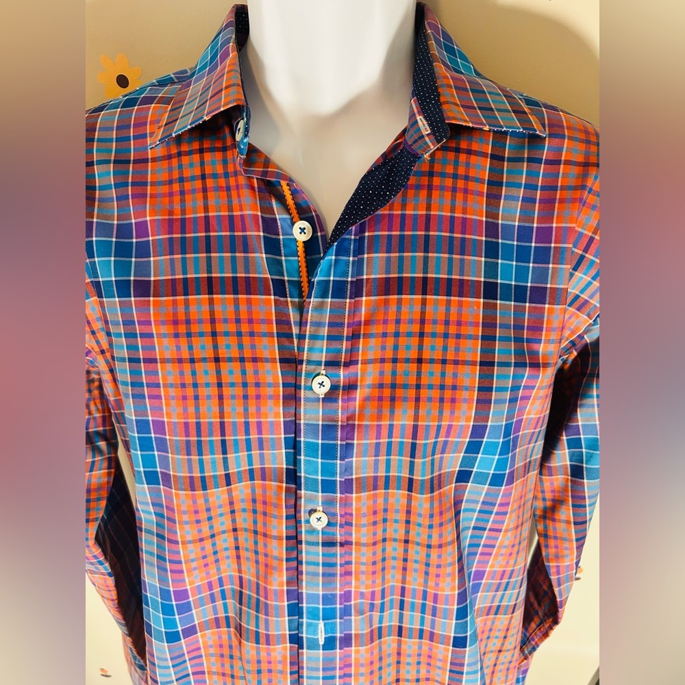 BUGATCHI Men's Long Sleeve Button-Up Shirt